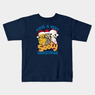 Sooty Christmas Have A Very Sooty Christmas Blue Text Kids T-Shirt